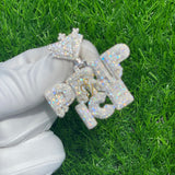 Custom Diamond Pendant Drip Fancy Hip Hop Charm - 3.8 CTW