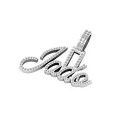 14K White Gold JADO Letter Natural Diamond Pendant - 0.77 CTW