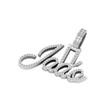 14K White Gold JADO Letter Natural Diamond Pendant - 0.77 CTW