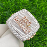 Custom Letter Diamond Ring 14k Solid Gold