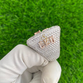 Custom Letter Diamond Ring 14k Solid Gold