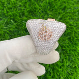 Custom Letter Diamond Ring 14k Solid Gold