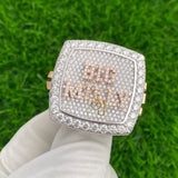 Custom Letter Diamond Ring 14k Solid Gold