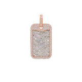 Custom Diamond Dog Tag Pendant Fully Fancy Charm -17.25 CTW