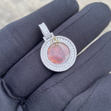 Custom Photo Round VVS Diamond Memory Pendant with 925 Silver