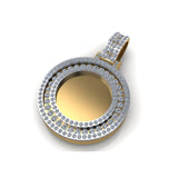 Custom Photo Round VVS Diamond Memory Pendant with 925 Silver