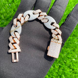 Men's Fancy 14MM VVS Diamond Cuban Link Bracelet