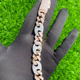 Men's Fancy 14MM VVS Diamond Cuban Link Bracelet