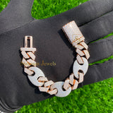 Men's Fancy 14MM VVS Diamond Cuban Link Bracelet