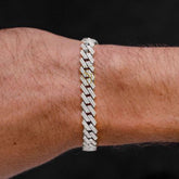 8MM Natural VVS Diamond Cuban Link Unisex Bracelet