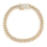 8MM Natural VVS Diamond Cuban Link Unisex Bracelet