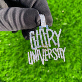 Custom Gold Necklace Pendant GLORY Name Charm - 2.8 CTW