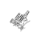 Custom Gold Necklace Pendant GLORY Name Charm - 2.8 CTW