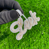 Custom Gold Letter Pendants Men's Icy Hip Hop Charm - 8.16 CTW