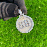 Custom Lucky Initial Number Diamond Pendant - 1.64 CTW