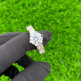 Diamond band 14k Solid Gold