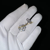 14K Gold Round Cluster Diamond Earrings - 0.90 CTW