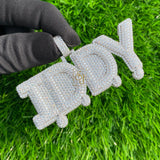 Custom IDDY Letter Water Drop iced-out Diamond Pendant - 15.76 CTW