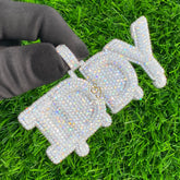 Custom IDDY Letter Water Drop iced-out Diamond Pendant - 15.76 CTW