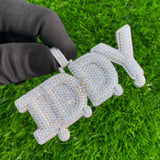 Custom IDDY Letter Water Drop iced-out Diamond Pendant - 15.76 CTW