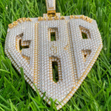 Custom Letter GBP Diamond Pendant - 17.87 CTW