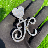 Custom Letter "K" Diamond Pendant - 4.71 CTW