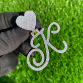 Custom Letter "K" Diamond Pendant - 4.71 CTW