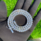 5MM Round Moissanite Diamond Tennis Chain