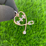 Heart Stethoscope Delicate Pendant - 0.47 CTW