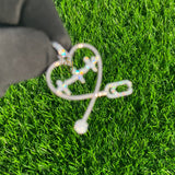 Heart Stethoscope Delicate Pendant - 0.47 CTW