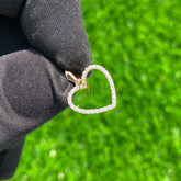 Heart Diamond Pendant 14k Solid Gold - 0.15 CTW
