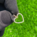 Heart Diamond Pendant 14k Solid Gold - 0.15 CTW