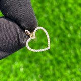 Heart Diamond Pendant 14k Solid Gold - 0.15 CTW