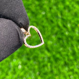 Heart Diamond Pendant 14k Solid Gold - 0.15 CTW