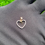 Heart Diamond Pendant 14k Solid Gold - 0.15 CTW