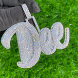 Custom "DEE" Letter Diamond Pendant - 12.18 CTW