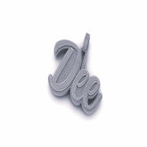 Custom "DEE" Letter Diamond Pendant - 12.18 CTW