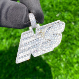 Custom NS Bling Pendant 14k solid Gold - 3.68 CTW