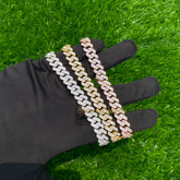 10MM Men's Natural VVS Diamond Cuban Link Bracelet