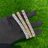 10MM Men's Natural VVS Diamond Cuban Link Bracelet