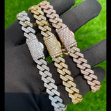 10MM Men's Natural VVS Diamond Cuban Link Bracelet