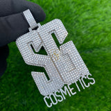 Custom SG Letter Diamond Pendant 14K Solid Gold - 10.29 CTW