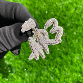 Custom "AR3" Letter Diamond Pendant - 3.11 CTW