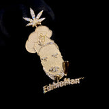 14K Gold Edible Man Diamond Pendant Premium VVS Natural Diamonds - 0.51 CTW