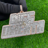 10K Gold Custom Name Pendant Baguette Diamonds - 30.86 CTW