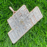 10K Gold Custom Name Pendant Baguette Diamonds - 30.86 CTW