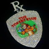 Glow in the Dark Pendant 14K solid gold - 5.81 CTW