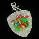 Glow in the Dark Pendant 14K solid gold - 5.81 CTW