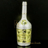 Fancy Bottle Diamond Pendant 14K solid gold -1.57 CTW