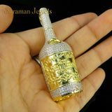 Fancy Bottle Diamond Pendant 14K solid gold -1.57 CTW